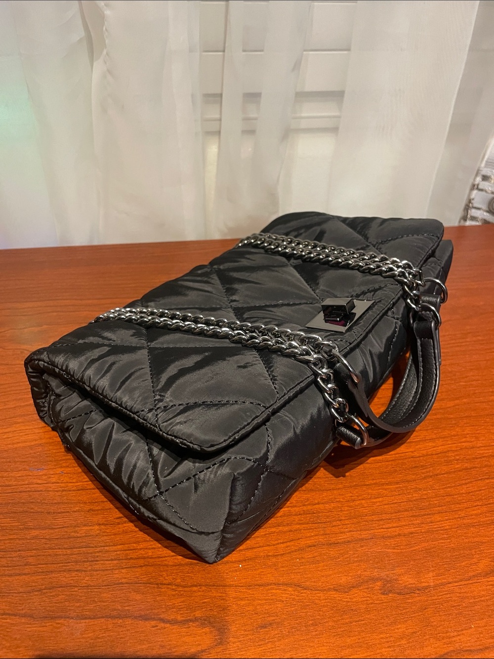 INC EUC Quilted Chain-Handle Shoulder Bag - Black - Picture 13 of 13
